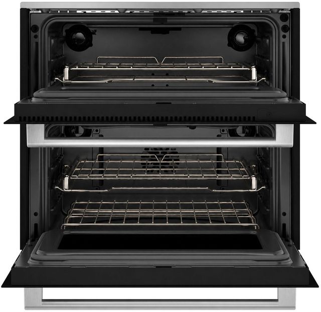 Café™ 30” Platinum Glass Duo Smart Double Electric Wall Oven-1