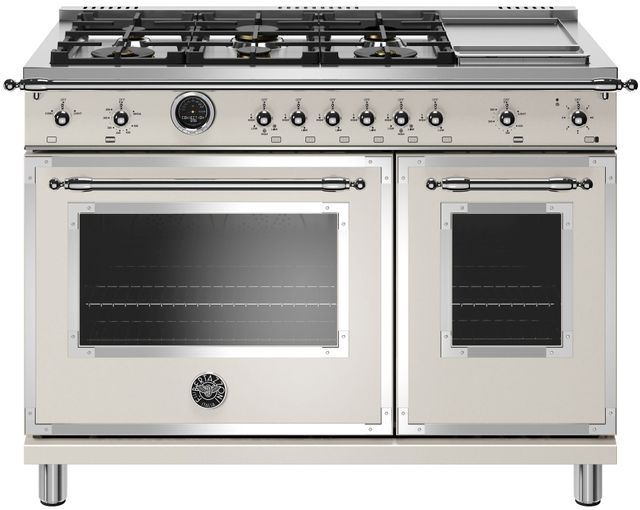 Bertazzoni Heritage Series 48" Avorio Freestanding Dual Fuel Range