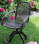 Homecrest™ Outdoor Living Customizable Florida Mesh Aluminum Outdoor Swivel Bar Stool-1