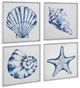Bassett Mirror 4-Piece Shells Framed Canvas Set-1