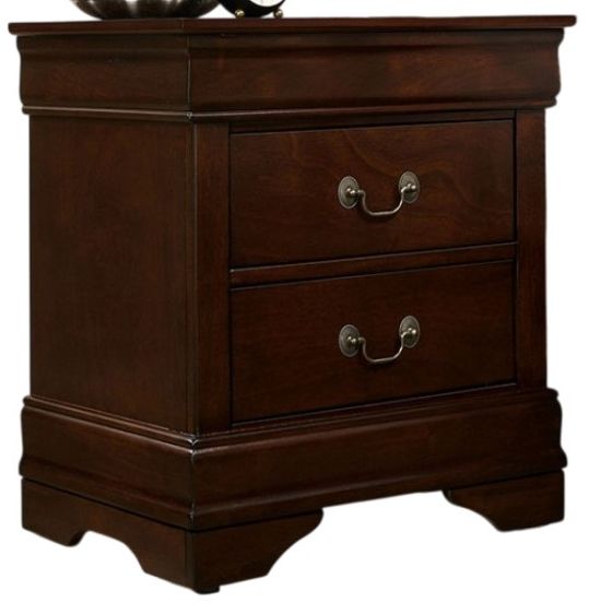 Furniture of America® Louis Philippe Dark Cherry Nightstand