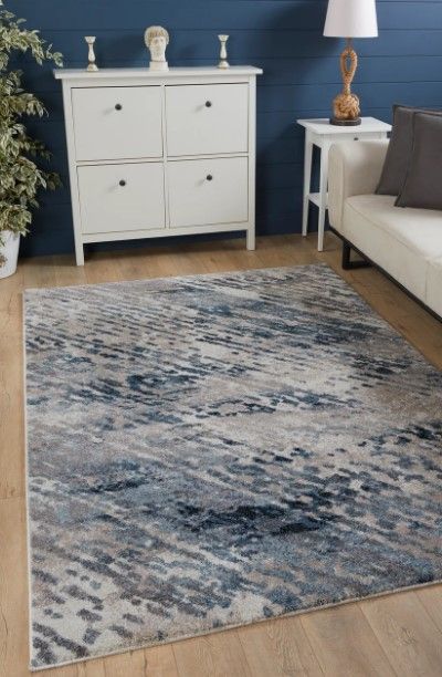 KAS Rugs Landscapes Blue/Ivory Mirage 5'x8' Area Rug-4