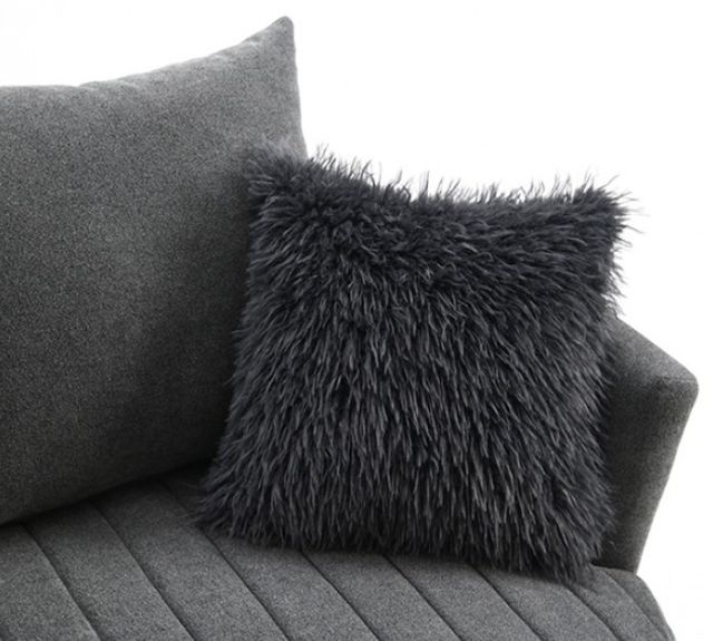 Furniture of America® Hoople Dark Gray Channel Tufted Swivel Chair-4