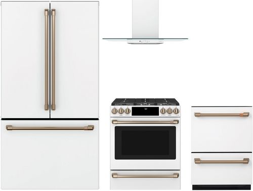 Café™ 4 Piece Matte White Kitchen Package