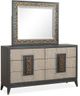 Magnussen Home® Ryker Coventry Gray/Nocturn Black Landscape Mirror-2