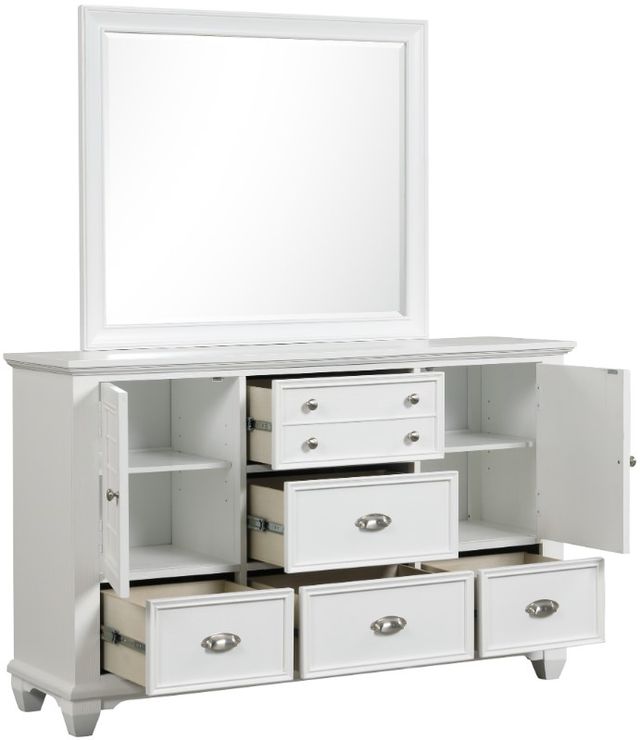 New Classic® Home Furnishings Jamestown White Dresser and Mirror Set-3