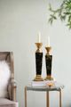 A & B Home Black/Gold Candle Holder-5