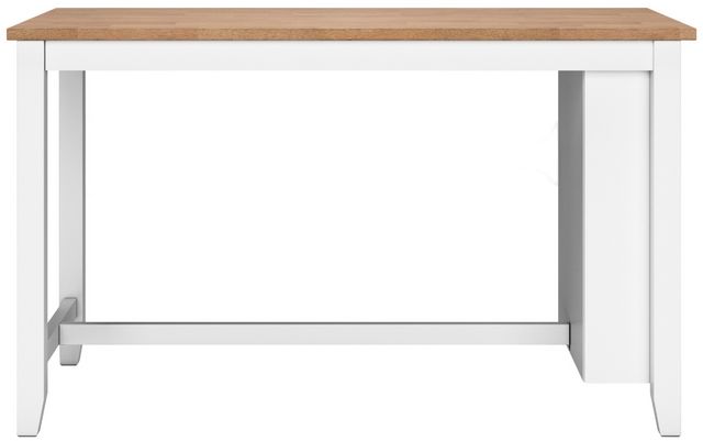 Signature Design by Ashley® Gesthaven Natural Counter Height Dining Table with White Base-5