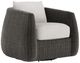 Bernhardt Sarene Bernhardt Exteriors Dark Thatch/White Fabric/Woven Outdoor Swivel Chair-0