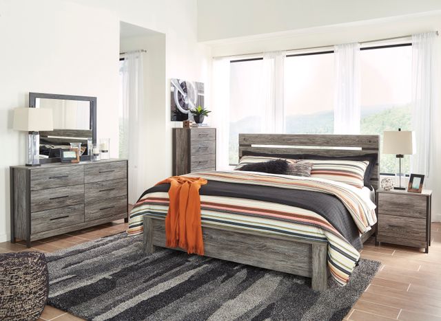 Signature Design by Ashley® Cazenfeld 2-Piece Black/Gray King Panel Bed Set-3