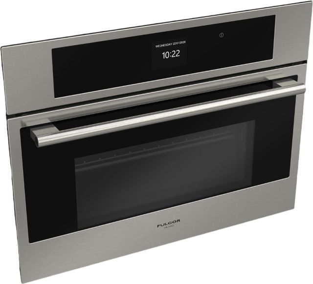 Fulgor Milano 700 Series 24" Fingerprint Proof Stainless Steel Compact Steam Oven-1
