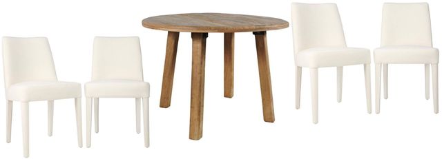 Jofran Inc. Reclamation/Urban Archive 5-Piece Brown/Ivory Dining Table Set-0
