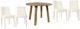 Jofran Inc. Reclamation/Urban Archive 5-Piece Brown/Ivory Dining Table Set-0