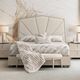 Michael Amini® Fantosini Silver Leaf Eastern King Panel Bed-1