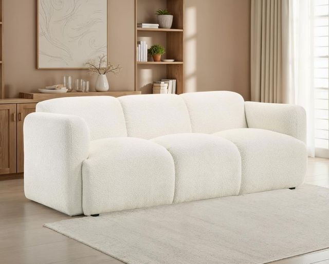 Coaster® Dorset White Upholstered Sofa-1