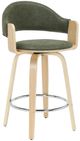 Armen Living Daxton 3-Piece Oak/Vintage Green Counter Stool Set-0
