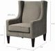 Olliix by Madison Park Brown Multi Barton Wing Chair-2