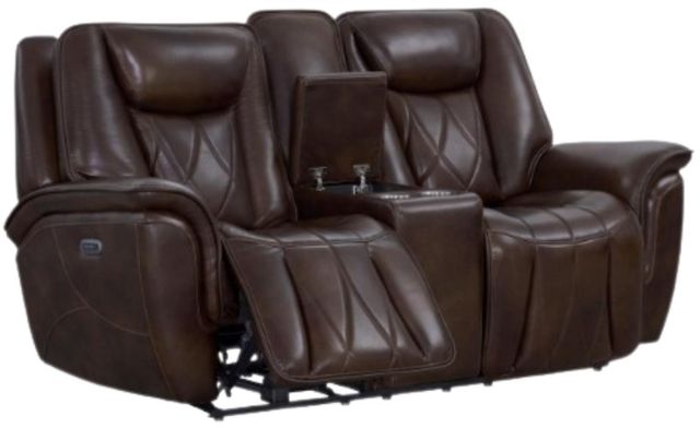 Corinthian Furniture Jordan Carmel Power Headrest Reclining Loveseat with Console-0