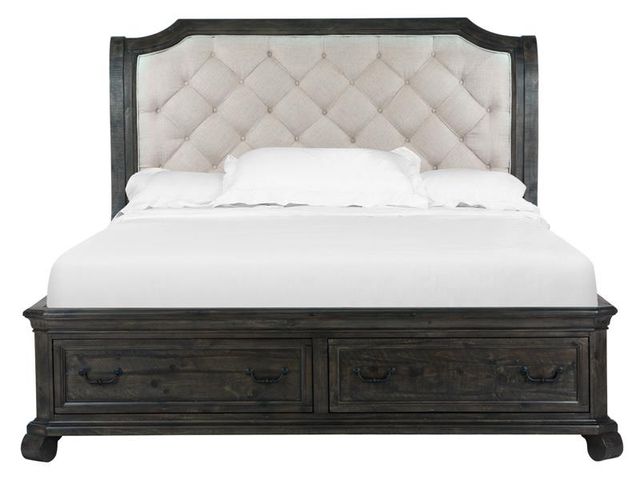 Magnussen Home® Bellamy Peppercorn Queen Sleigh Storage Bed-2