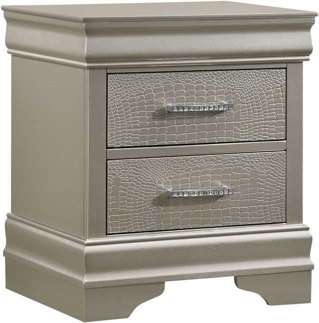 Crown Mark Amalia Silver Nightstand-0