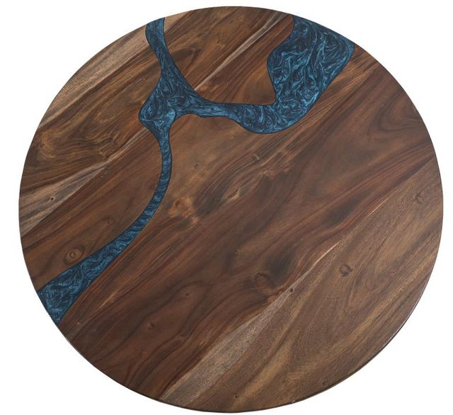 International Furniture Direct Zaphiro Brown Round Dining Table-2