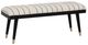 Powell® Cierra Black/Cream Upholstered Bench-0