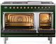 Ilve® Nostalgie II Series 48" Emerald Green Pro Style Dual Fuel Range-1