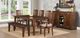 Handstone Customizable Glengarry Heritage Nutmeg 42x96 Pedestal Dining Table with 2x18” Extensions-3