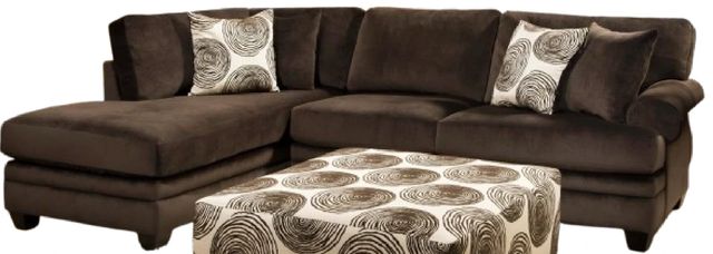Albany Industries 2-Piece Groovy Chocolate Left-Arm Facing Sectional-0