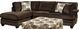Albany Industries 2-Piece Groovy Chocolate Left-Arm Facing Sectional-0