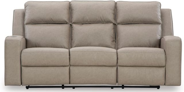 Signature Design by Ashley® Lavenhorne Pebble Reclining Sofa with Drop Down Table-1