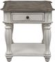 Liberty Furniture Magnolia Manor 3-Piece Weathered Brown Table with Antique White Base Sets-4
