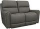 La-Z-Boy® Apollo Blue Grey Leather Manual Reclining Loveseat-0