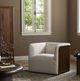 Four Hands Rory Laughlin Bone Swivel Chair-1