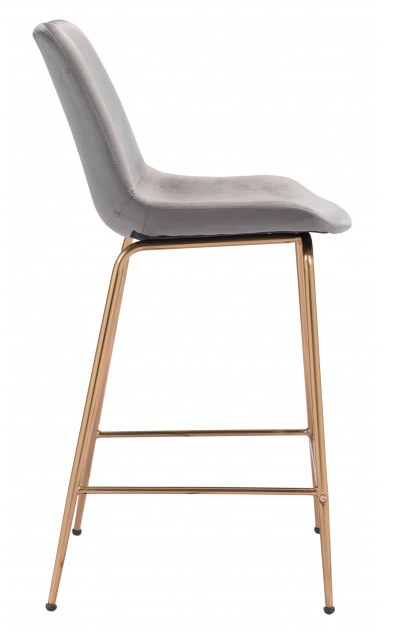 Zuo® Modern Tony Gray/Gold Counter Chair-1