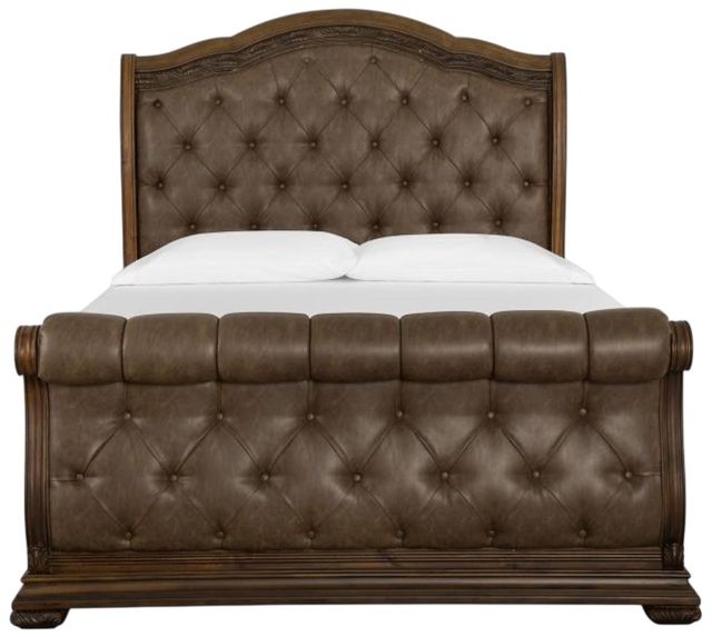 Magnussen Home® Durango Willadeene Brown King Upholstered Sleigh Bed-1