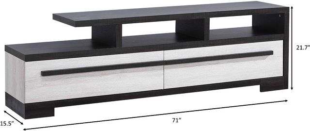 Crown Mark Remington Chalk/Ebony TV Stand-2