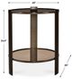 Uttermost® Hanson Bronze and Dark Glass Side Table-3