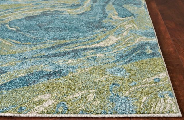 KAS Rugs Watercolors Teal Palette 5'x8' Rug-1