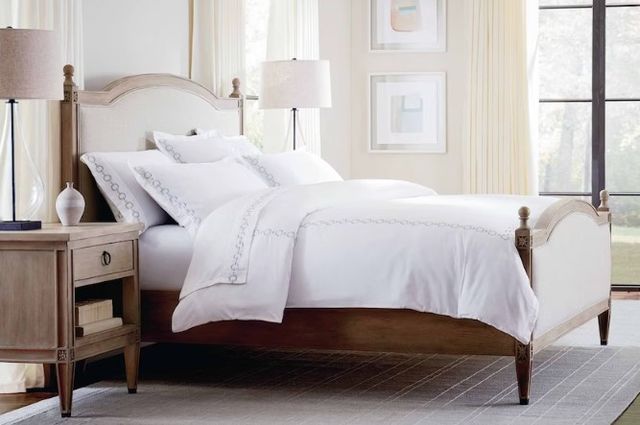 Bassett® Furniture Charlotte Washed Elm Queen Upholstered Bed-1