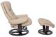 BarcaLounger® Jacque Hilton-Ivory Pedestal Recliner and Ottoman-1