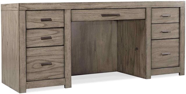 aspenhome® Modern Loft 2-Piece Greystone Desk-1