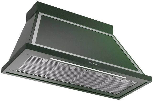 Ilve® Nostalgie II Noblesse 48" Emerald Green Wall Mounted Range Hood with Chrome Trim-1