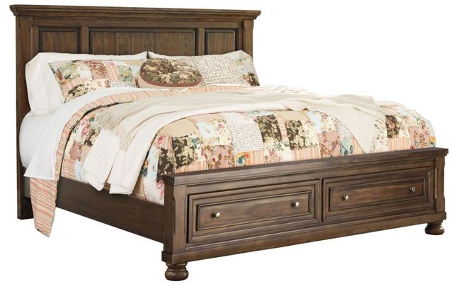Signature Design by Ashley® Flynnter 2-Piece Medium Brown California King Panel Bed Set-1