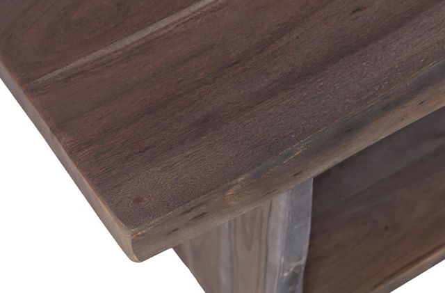 Jofran Inc. Global Archive Cooper Slate Live Edge Storage Bench-4