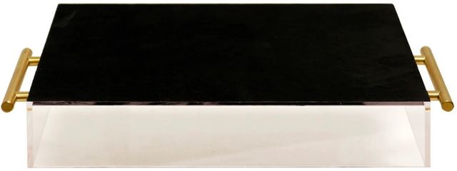 Harp & Finial® Barbarou Black/Gold Large Tray-1