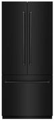 ZLINE 36 in. 19.6 Cu. Ft. Black Stainless Steel Built In French Door Refrigerator with Graphite Gray Interior-0