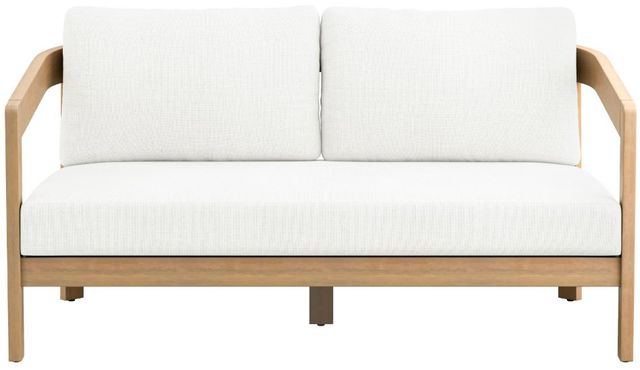 New Classic® Home Furnishings Wesley White Acacia/Fabric Outdoor Patio Loveseat-2