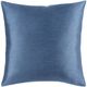 Surya Solid Pleated Denim 22"x22" Toss Pillow with Down Insert-1