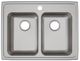 Elkay® Lustertone® Classic Lustrous Satin 29" x 22" x 5-1/2" 3-Hole Equal Double Bowl Drop-in ADA Sink-1
